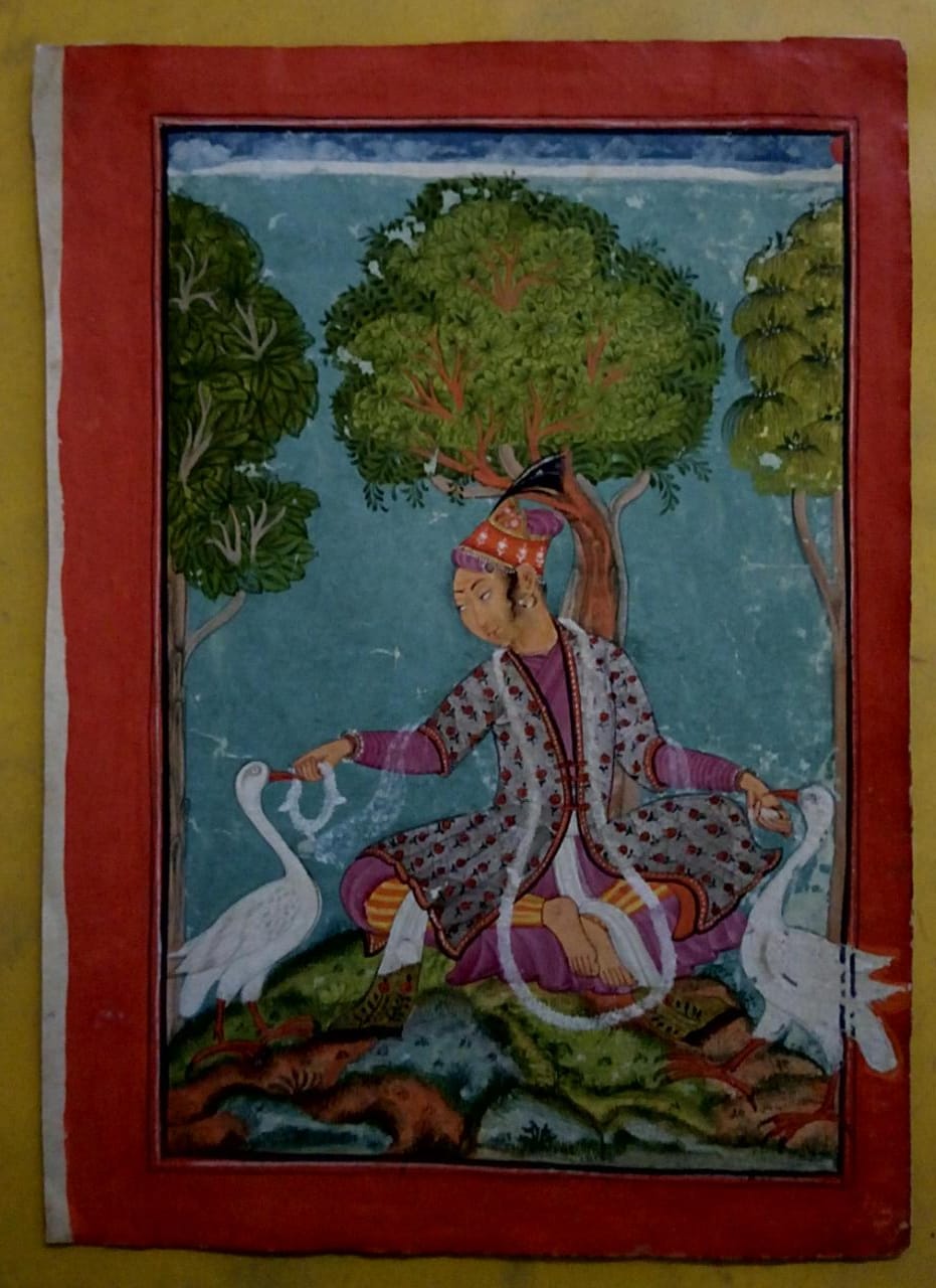AN ILLUSTRATION TO A RAGAMALA SERIES: LALITA RAGAPUTRA OF BHAIRAVA RAGA CHAMBA, NORTH INDIA, CIRCA 1690-